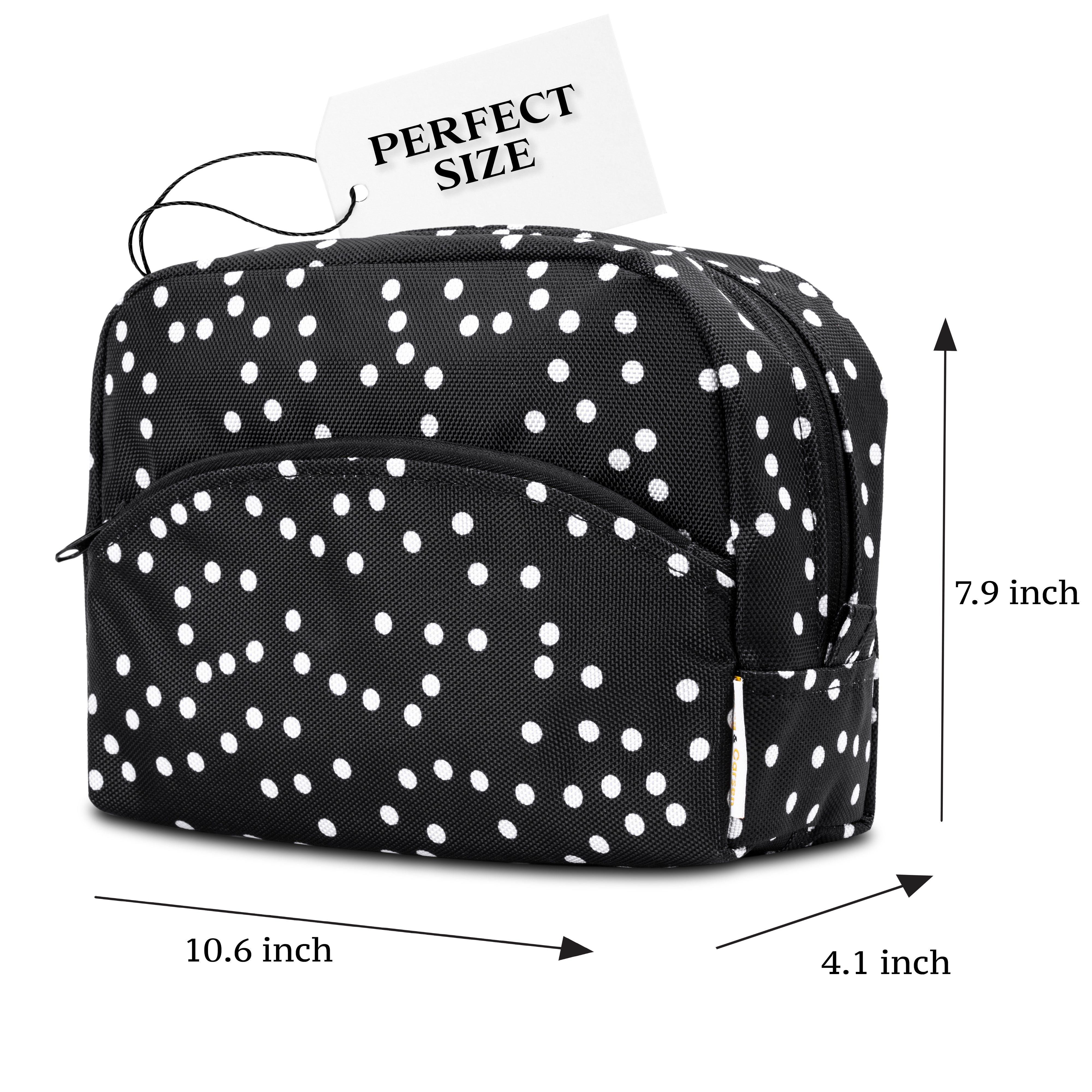 Large Makeup Bag For Women - Zippered Travel Cosmetic Bag - Versatile Leakproof Makeup Pouch